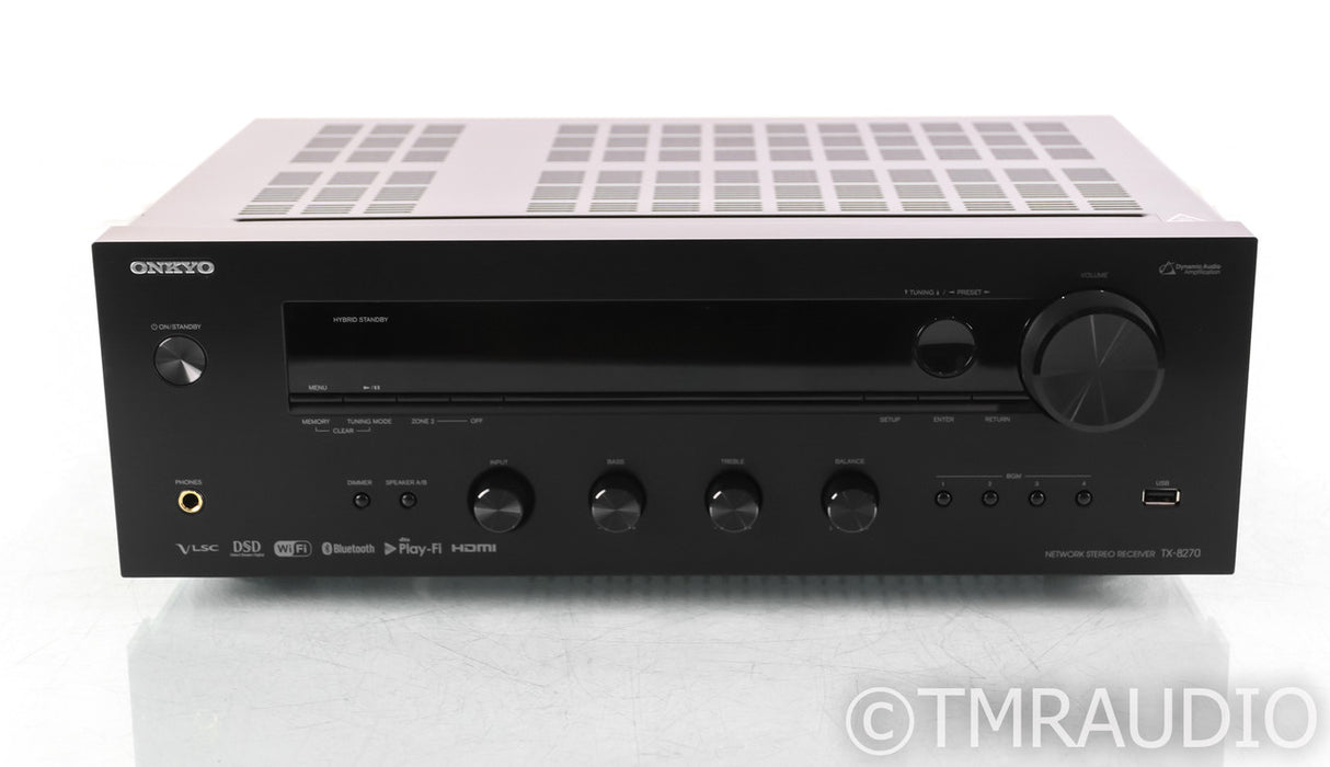 Onkyo TX-8270 Stereo Receiver; Remote; DAC; Streaming; MM Phono; Tuner; HDMI