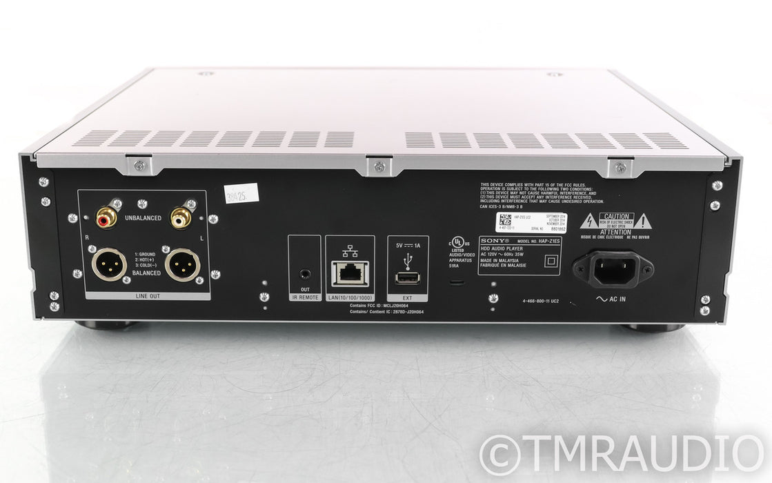 Sony HAP-Z1ES Network Streamer / Server; Remote; Silver; 1TB HDD; Hi-Res