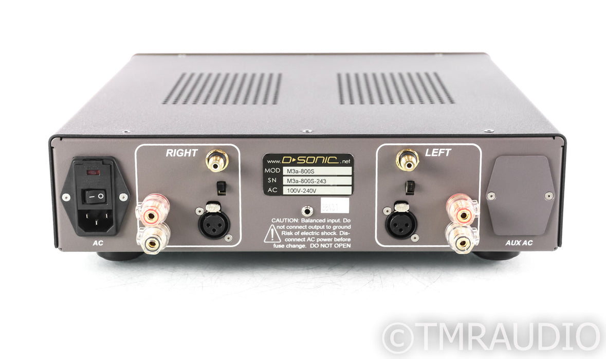 D-Sonic M3a-800S Stereo Power Amplifier; Black; M3A800S
