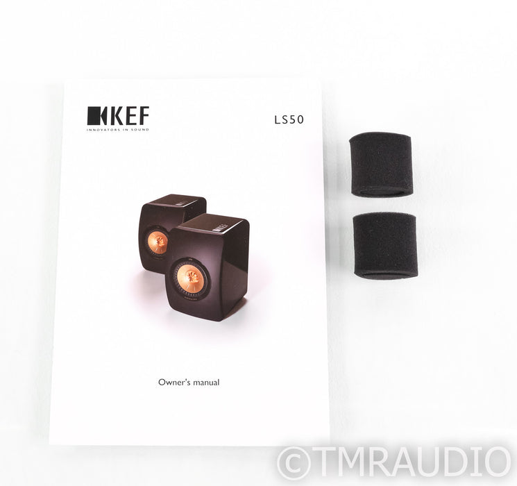 KEF LS50 Bookshelf Speakers; Gloss Black Pair