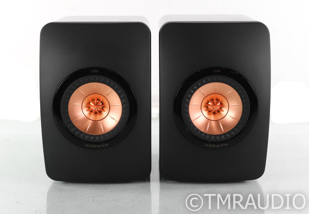 KEF LS50 Bookshelf Speakers; Gloss Black Pair