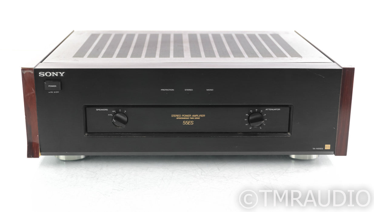 Sony TA-N55ES Stereo Power Amplifier; Wood Side Panels; 55ES