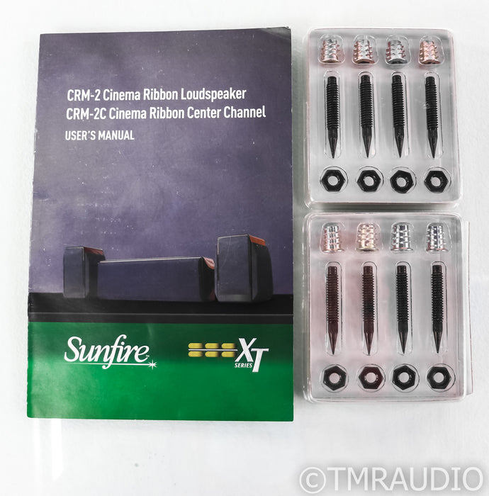Sunfire CRM-2 Bookshelf Speakers; Pair w/ CRM Stands; CRM2; Cinema Ribbon; XT