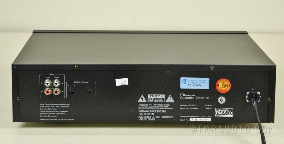 Nakamichi 1.5 Stereo Cassette Deck