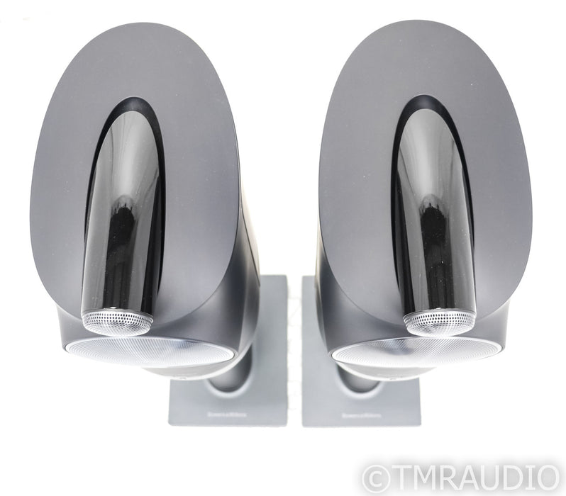 B&W Formation Duo Powered Wireless Bookshelf Speakers; Pair w/ Stands; Black
