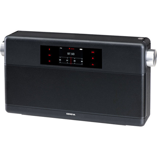 Geneva Lab World Radio Portable Bluetooth Speaker / Clock; Black (New)