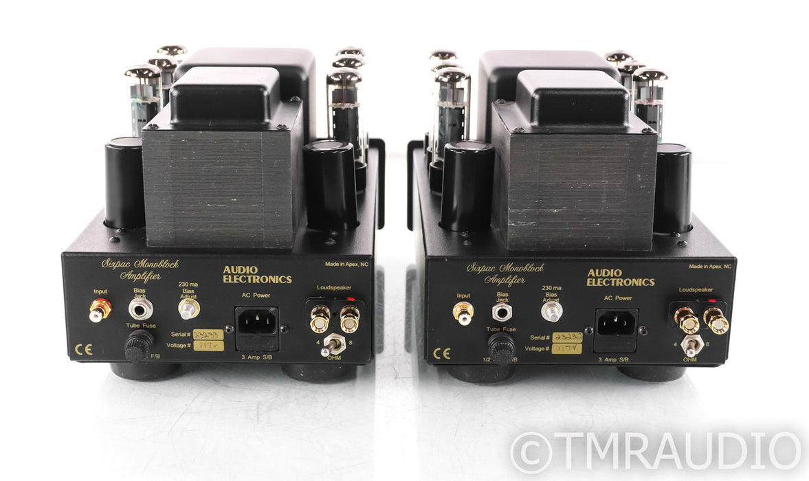 Audio Electronic Supply Six Pac Mono Tube Power Amplifiers; AS-IS (Pops Fuses)