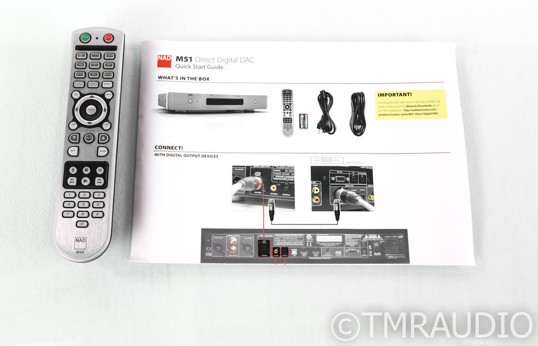 NAD M51 Direct Digital DAC; D/A Converter; M-51; Remote