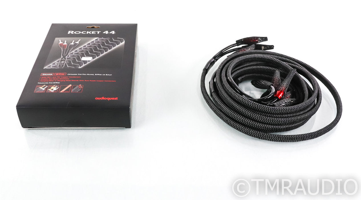 AudioQuest Rocket 44 Bi-Wire Speaker Cables; 11ft Pair