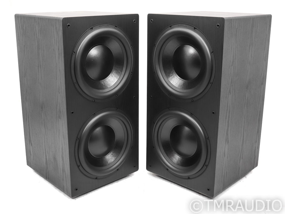 Rhythmik L22 Dual 12" Powered Subwoofers; Pair; Black; L-22