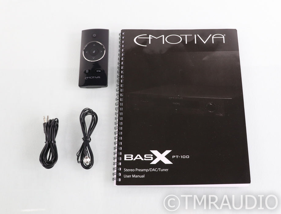 Emotiva BasX PT-100 Stereo Preamp / DAC / FM Tuner; Remote; Black; PT100