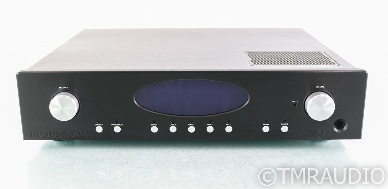 Rogue Audio RP-7 Stereo Tube Preamplifier; Remote; Black; RP7