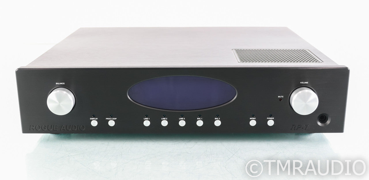 Rogue Audio RP-7 Stereo Tube Preamplifier; Remote; Black; RP7