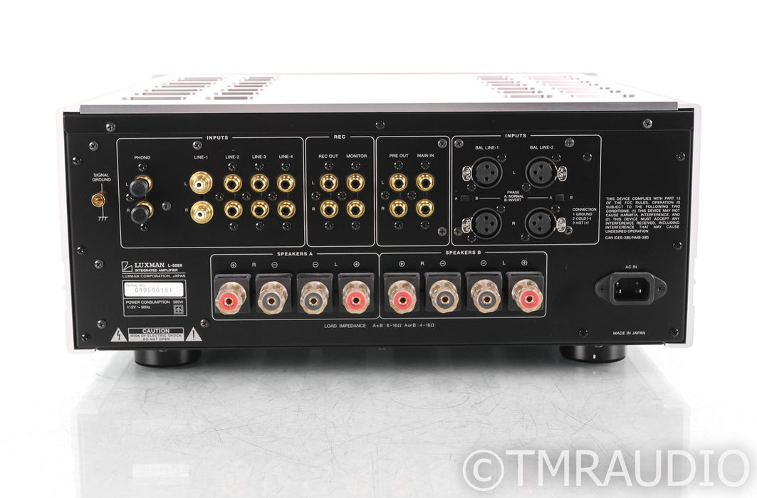 Luxman L-509x Stereo Power Amplifier; L509X; MM/MC Phono; Remote