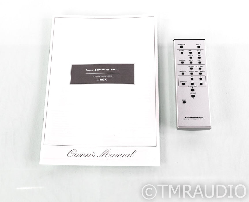 Luxman L-509x Stereo Power Amplifier; L509X; MM/MC Phono; Remote