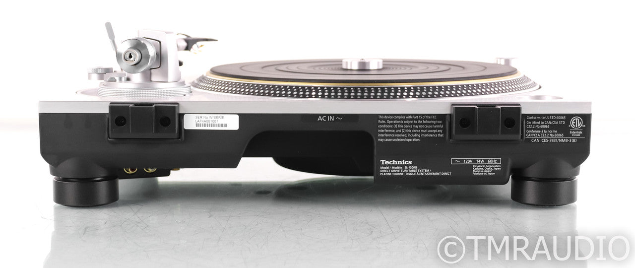 Technics SL-1200G Direct Drive Turntable; SL1200G; Silver (No Cartridge)