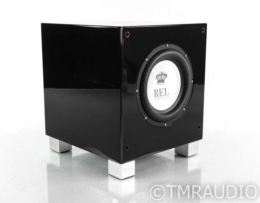 REL T/7i 8" Powered Subwoofer; Piano Black; T-7i