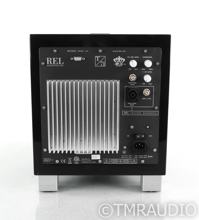 REL T/7i 8" Powered Subwoofer; Piano Black; T-7i
