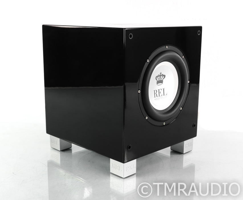 REL T/7i 8" Powered Subwoofer; Piano Black; T-7i