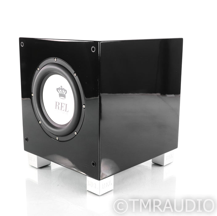 REL T/7i 8" Powered Subwoofer; Piano Black; T-7i