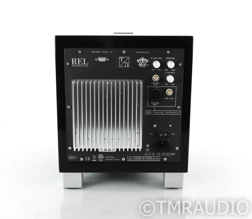 REL T/7i 8" Powered Subwoofer; Piano Black; T-7i