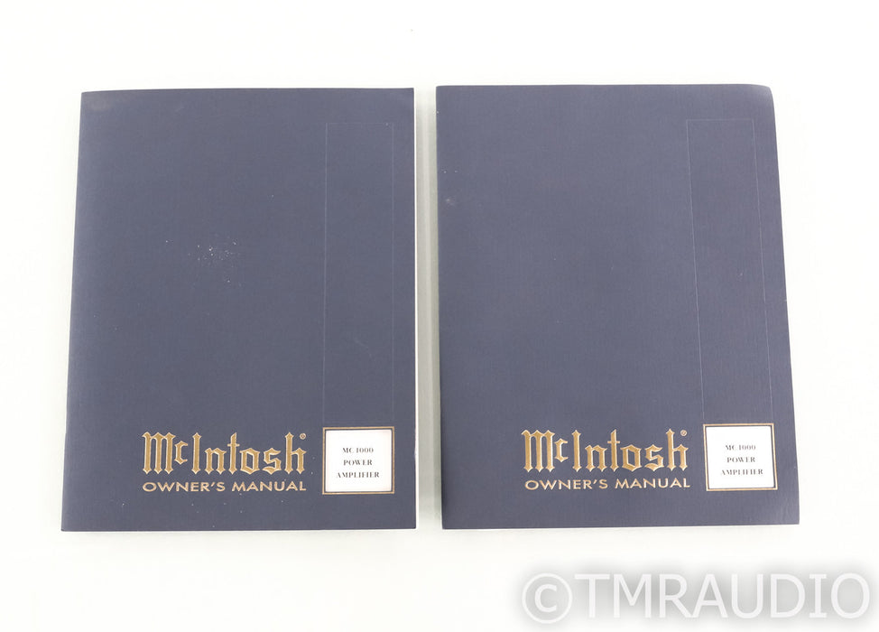 McIntosh MC1000 Monoblock Power Amplifiers; Pair; MC-1000; 1kW