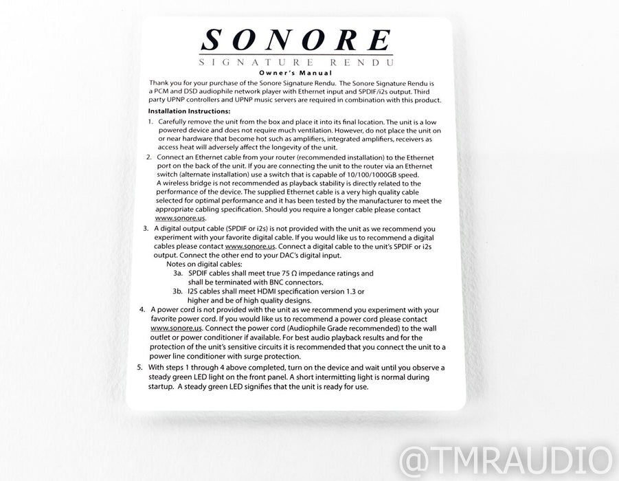 Sonore Signature Series Rendu Network Streamer; SSR; ABC PCB Mr-MOD Board