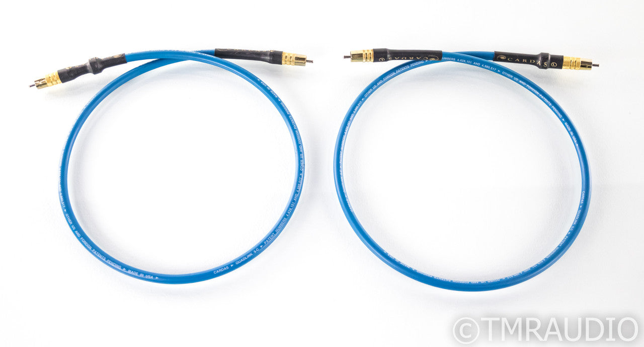 Cardas Quadlink 5-C RCA Cables; 1m Pair Interconnects; 5C