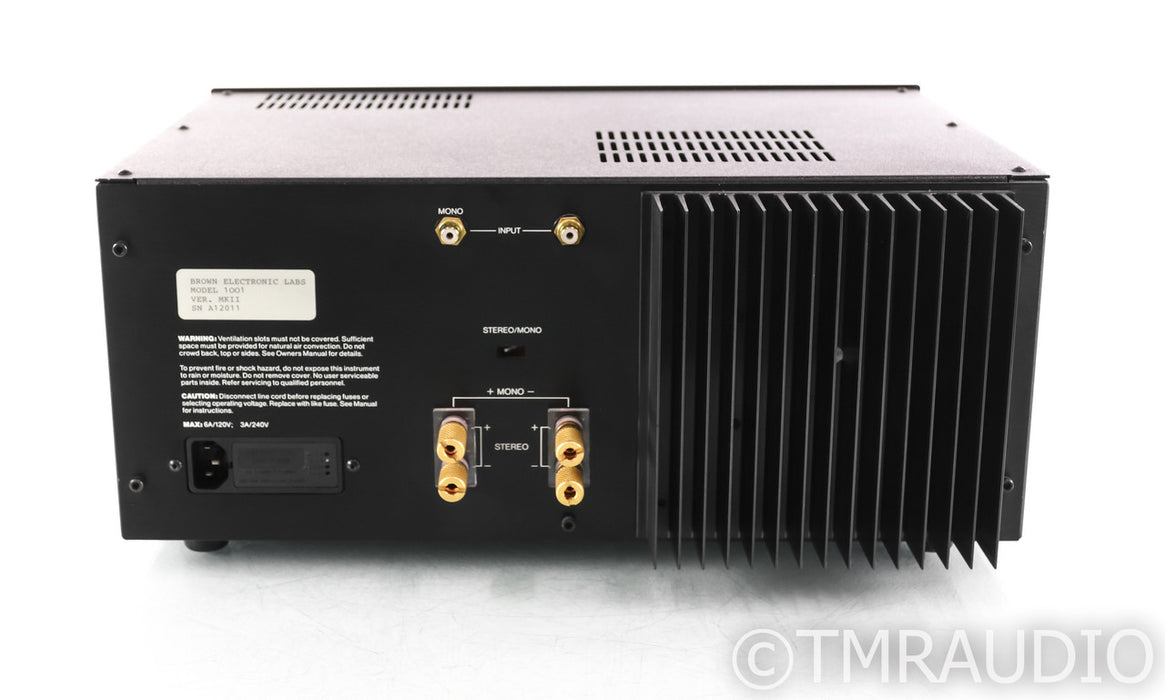 Brown Electronic Labs BEL 1001 MK II Stereo Power Amplifier; Mk2; Black