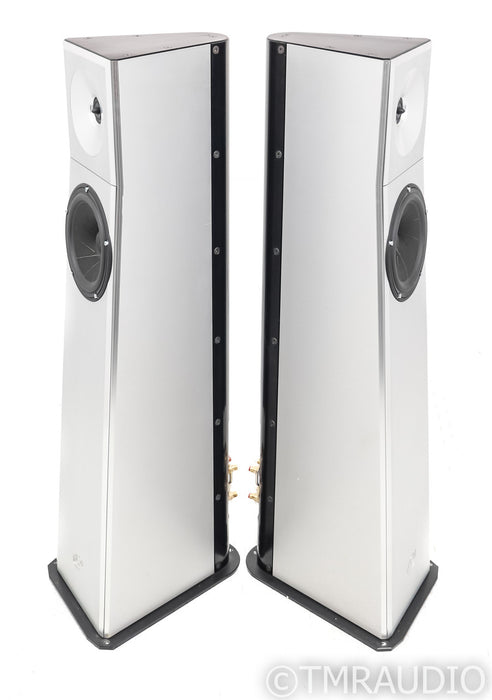 YG Acoustics Carmel Floorstanding Speakers; Brushed Aluminum Pair