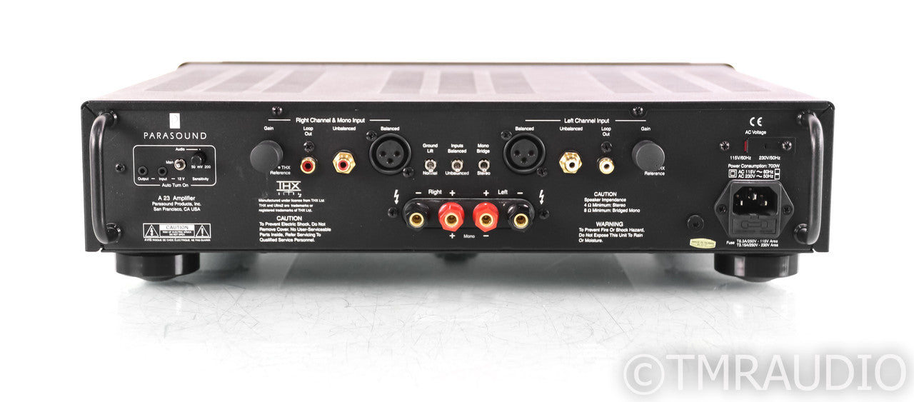 Parasound A 23 Stereo Power Amplifier; A23; Black