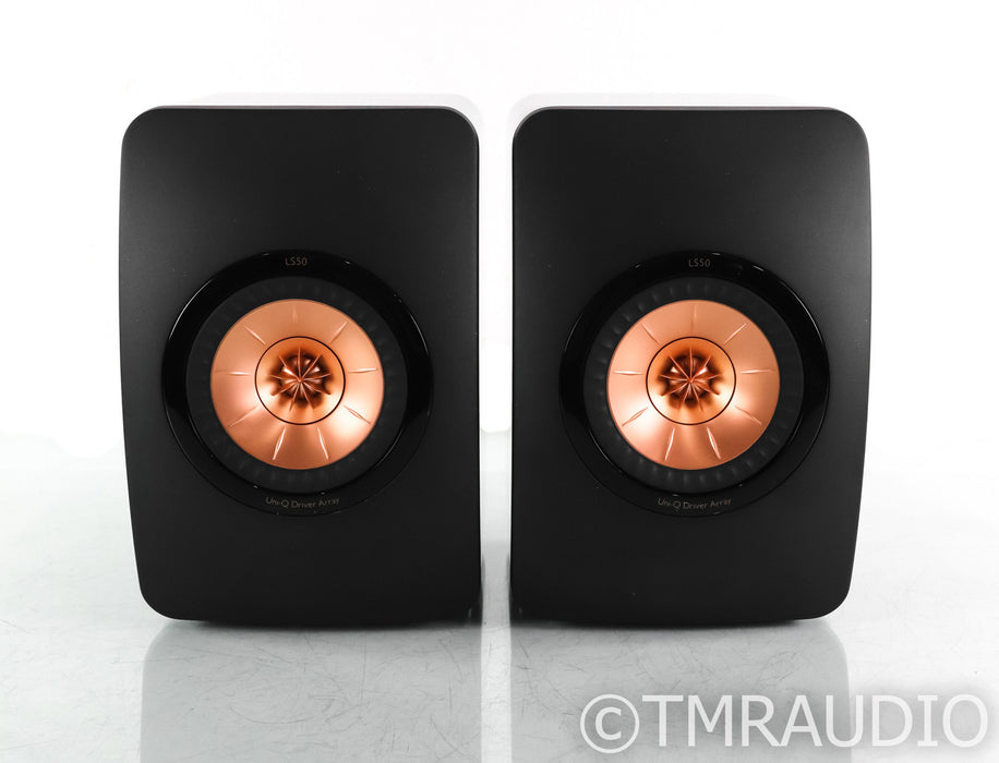 KEF LS50 Bookshelf Speakers; Gloss Black Pair; LS-50