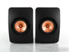 KEF LS50 Bookshelf Speakers; Gloss Black Pair; LS-50