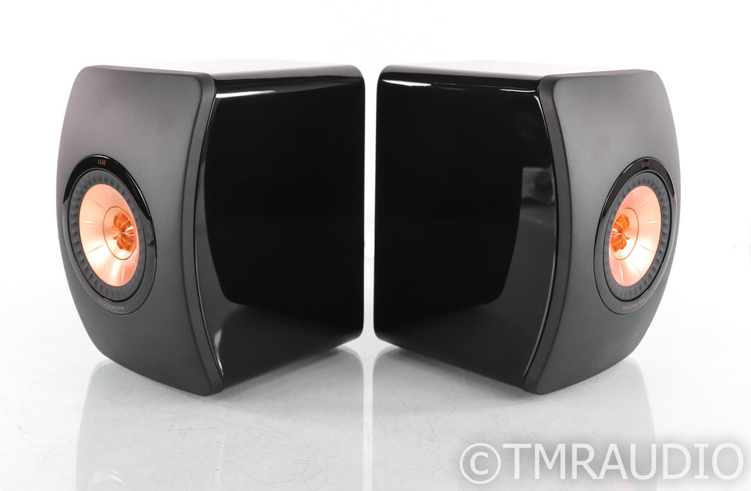 KEF LS50 Bookshelf Speakers; Gloss Black Pair; LS-50