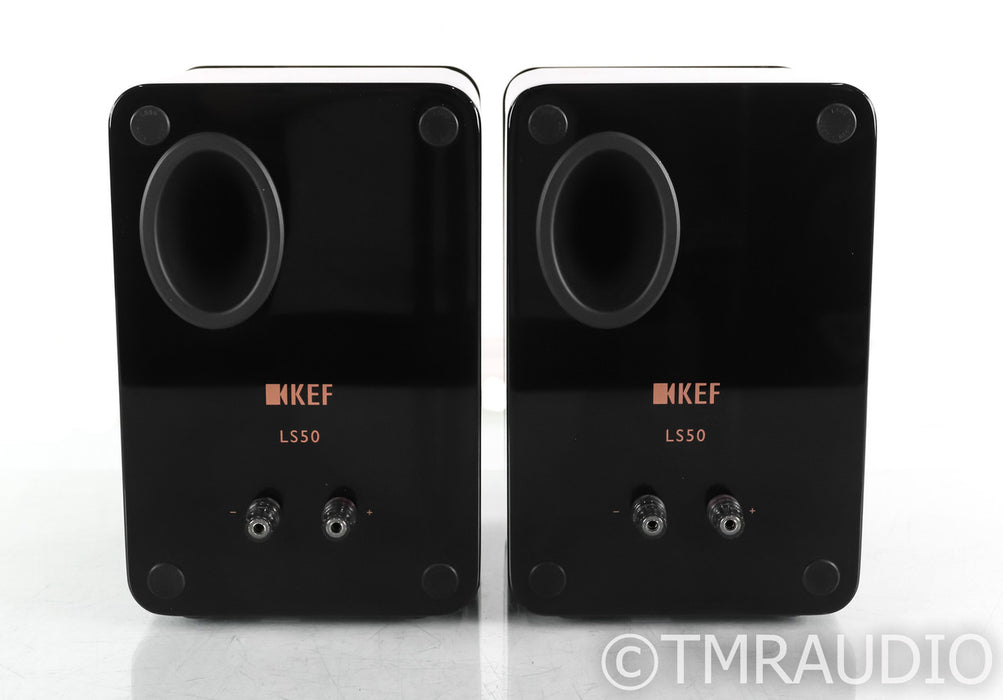 KEF LS50 Bookshelf Speakers; Gloss Black Pair; LS-50