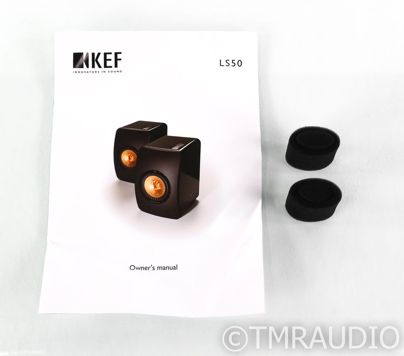 KEF LS50 Bookshelf Speakers; Gloss Black Pair; LS-50