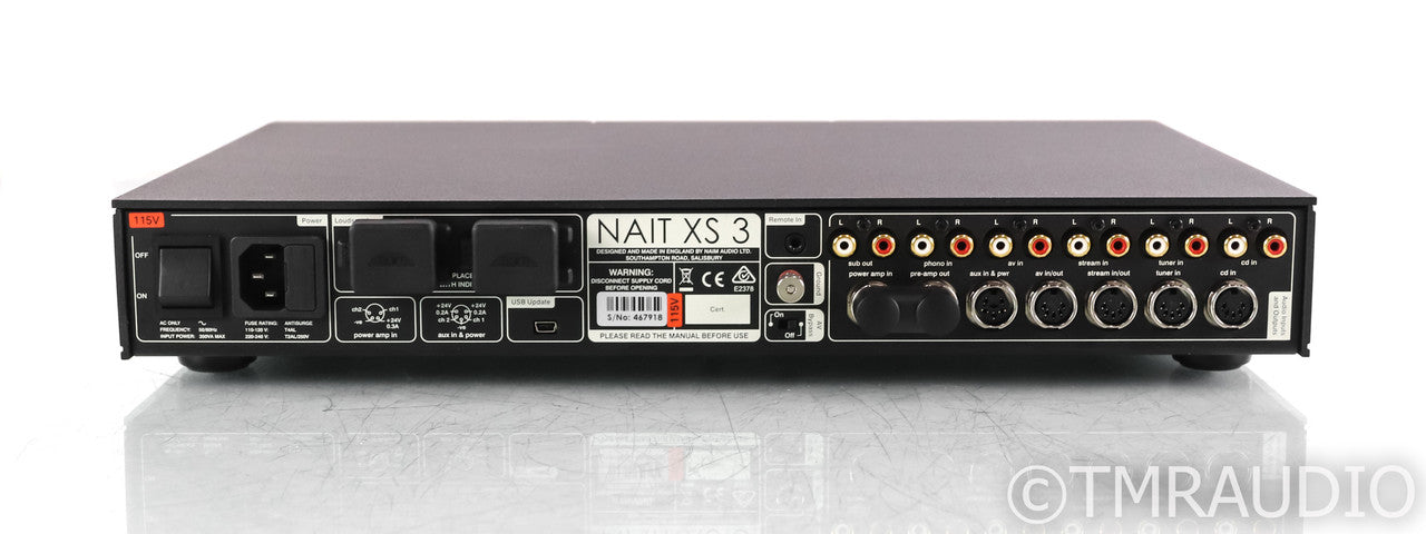 Naim Nait XS 3 Stereo Integrated Amplifier; Remote; MM Phono; XS3
