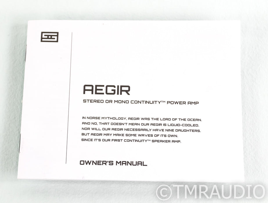 Schiit Aegir Stereo Power Amplifier; Silver