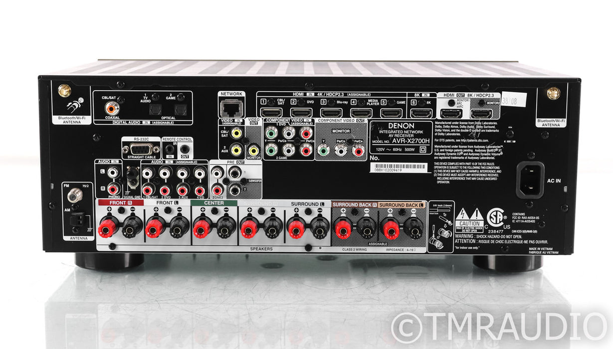 Denon AVR-X2700H 7.2 Channel Home Theater Receiver; AVRX2700H; Remote