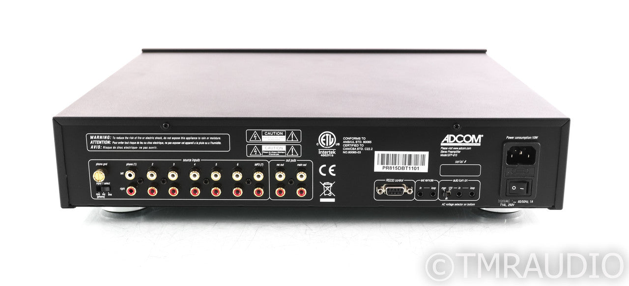 Adcom GFP-815 Stereo Preamplifier; GFP815; Remote