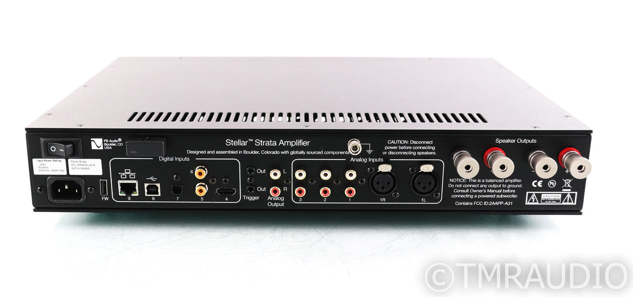 PS Audio Stellar Strata Stereo Integrated Amplifier; Black; Remote (Used)