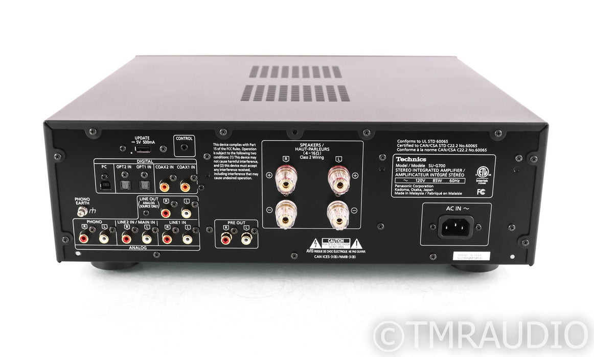 Technics SU-G700 Stereo Integrated Amplifier; Black; Remote; MM Phono