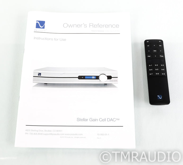PS Audio Stellar GainCell DAC / Preamplifier; Gain Cell; Remote; USB; Black (Used)