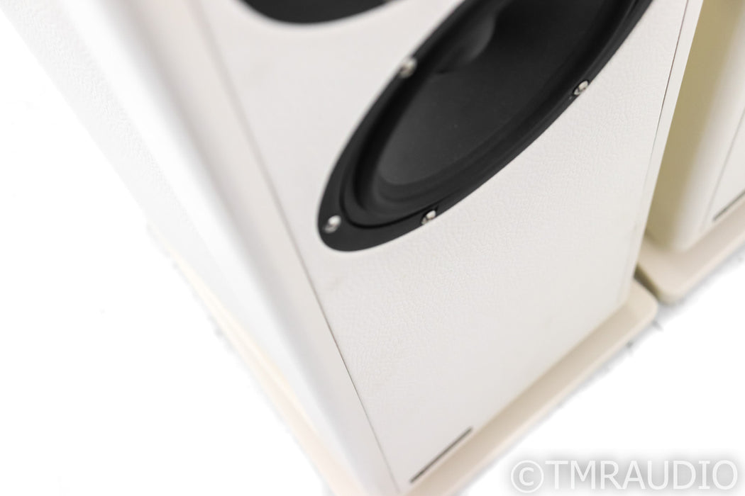 Rosso Fiorentino Elba Floorstanding Speakers; White Pair