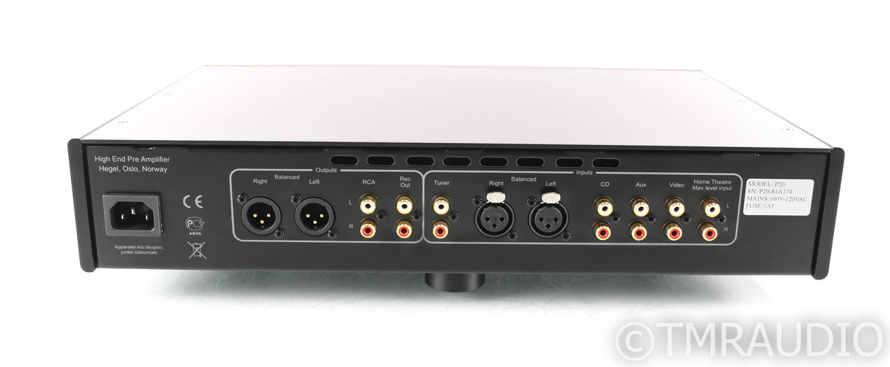 Hegel P20 Stereo Preamplifier; Remote; Black; P-20