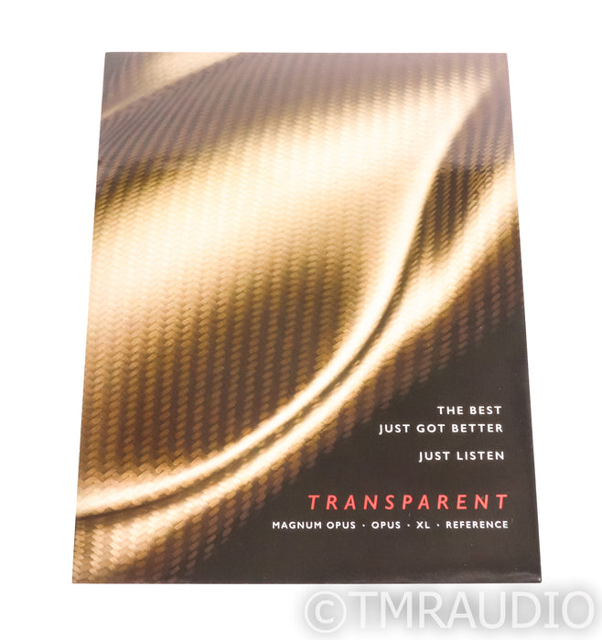 Transparent RBL1 Reference XLR Cables; 1m Pair Balanced Interconnects; HI Z