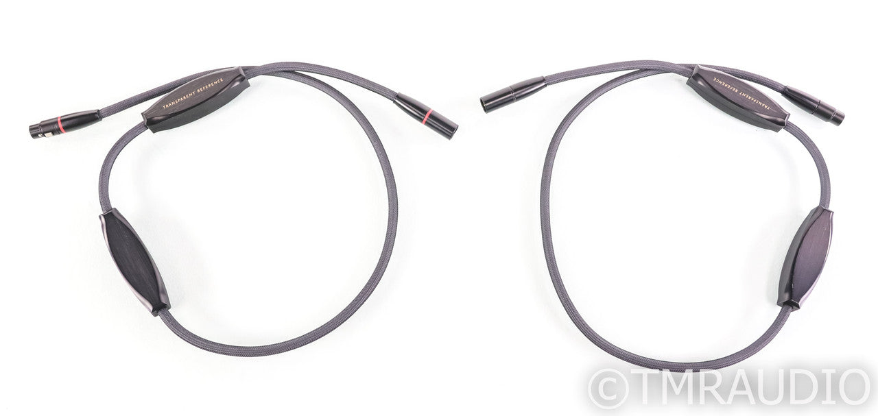 Transparent RBL1 Reference XLR Cables; 1m Pair Balanced Interconnects; HI Z