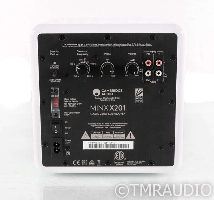 Cambridge Audio Minx X201 6.5" Powered Subwoofer; X-201; White
