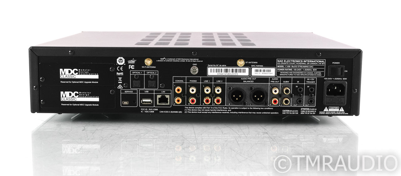 NAD C 658 Wireless Network Streamer / DAC; C658; Remote; Bluetooth; Black