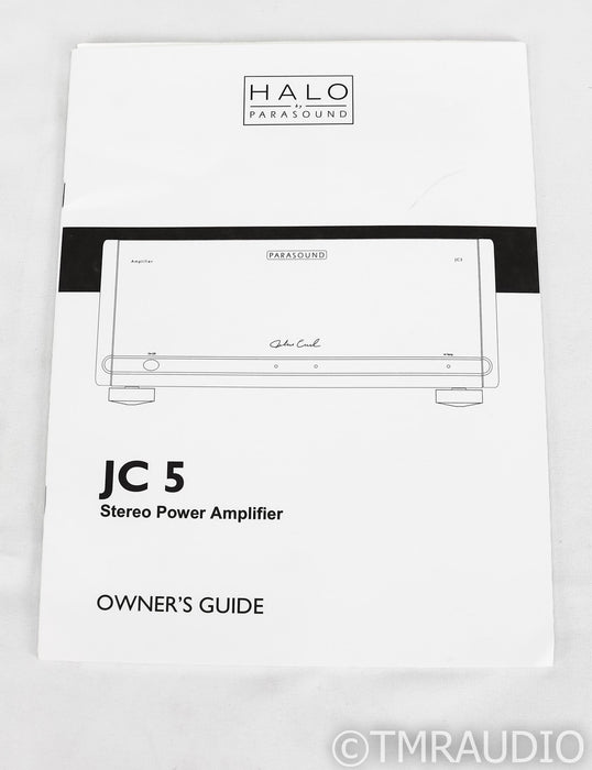 Parasound Halo JC5 Stereo Power Amplifier; JC-5; Black